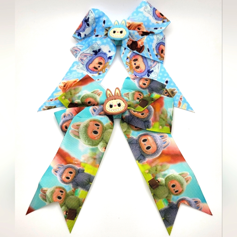 THE MONSTERS LABUBU 2-Pack Bow Hair Clips NEW